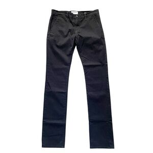 Frame Denim Mens Vinoodh Black Pants Back Welt Pockets w Buttons Sz 30